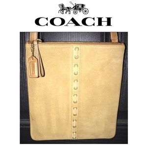 👜Coach Vintage Shoulder/crossbody Tan Suede Bag
